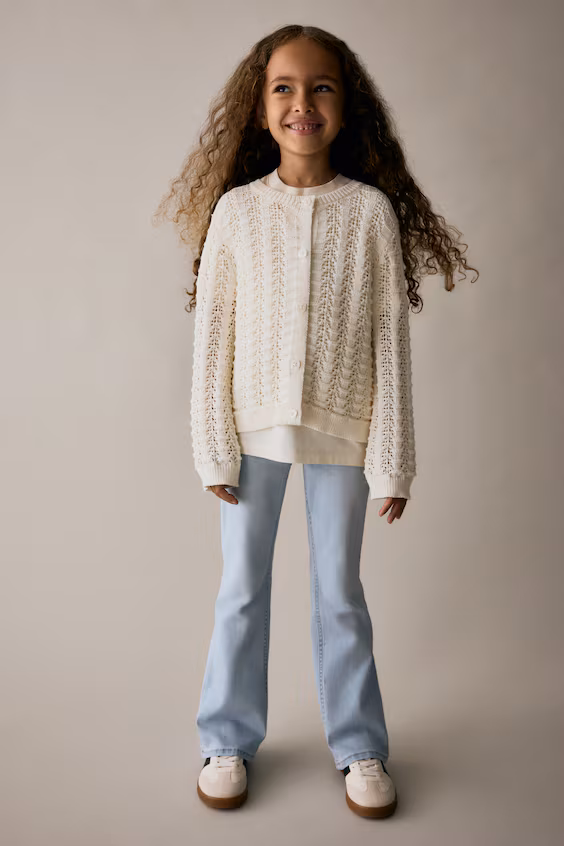 Джинсы с широкими ножками из суперэластичной ткани