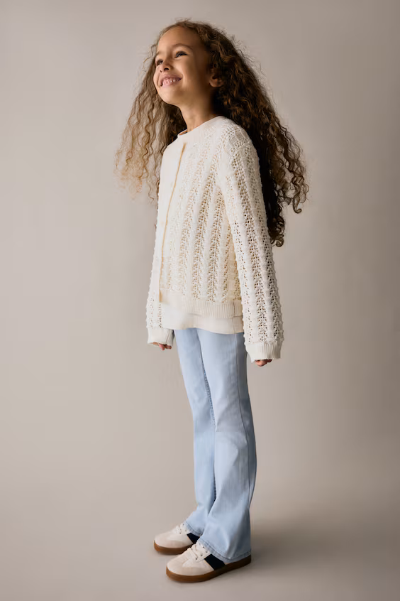 Джинсы с широкими ножками из суперэластичной ткани