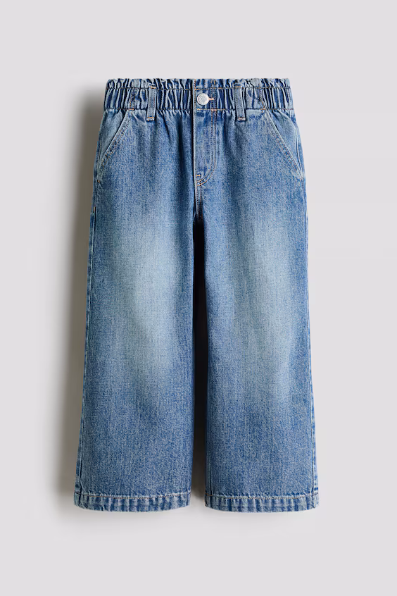 Широкие джинсы с поясом-мешком