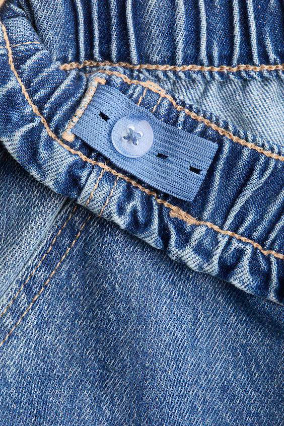 Широкие джинсы с поясом-мешком