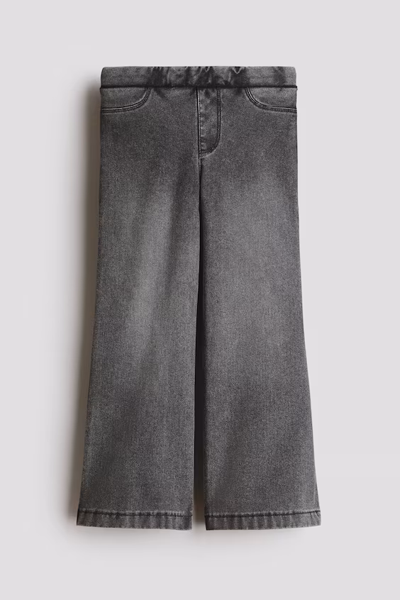 Широкие брюки с эффектом джинс