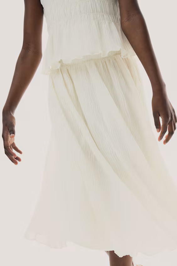 Юбка из морщинистой ткани