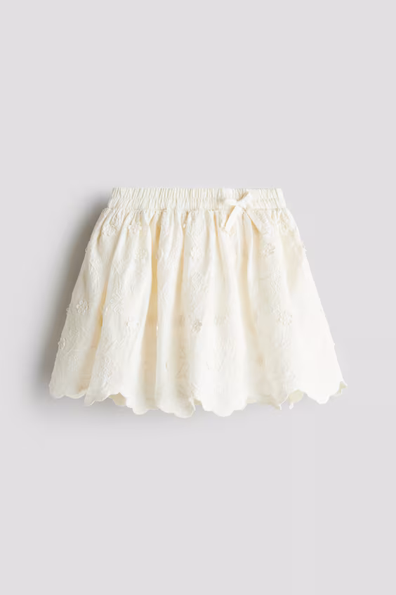 Юбка из хлопка с вышивкой