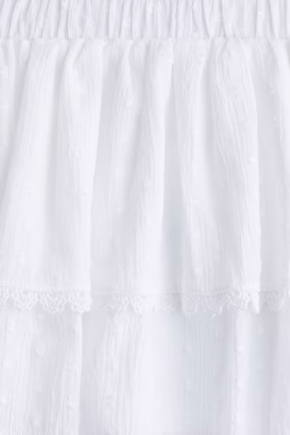 Юбка-шорты с оборками из хлопка