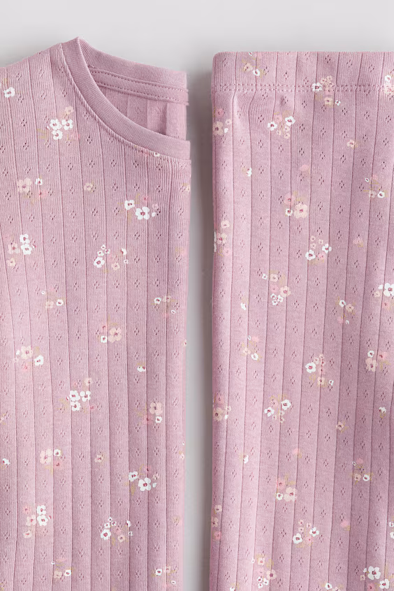 Ребристая пижама из хлопка