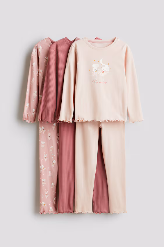 Набор из 3 пижам из хлопка