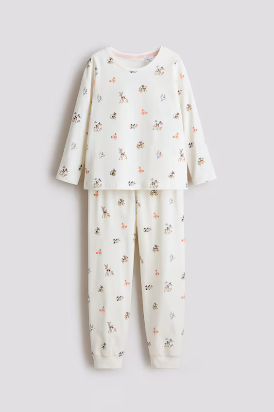 Пижама из хлопка с принтом