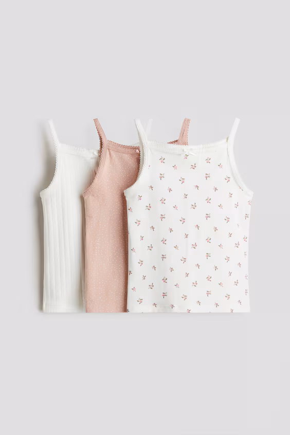 Пакет из 3 топов на бретельках из хлопка