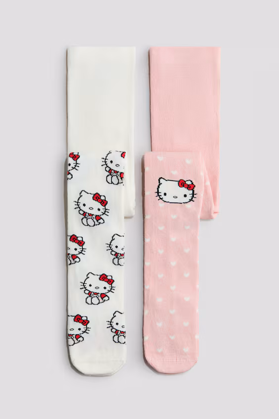 Пакет из 2 колготок из ткани с жаккардовым узором