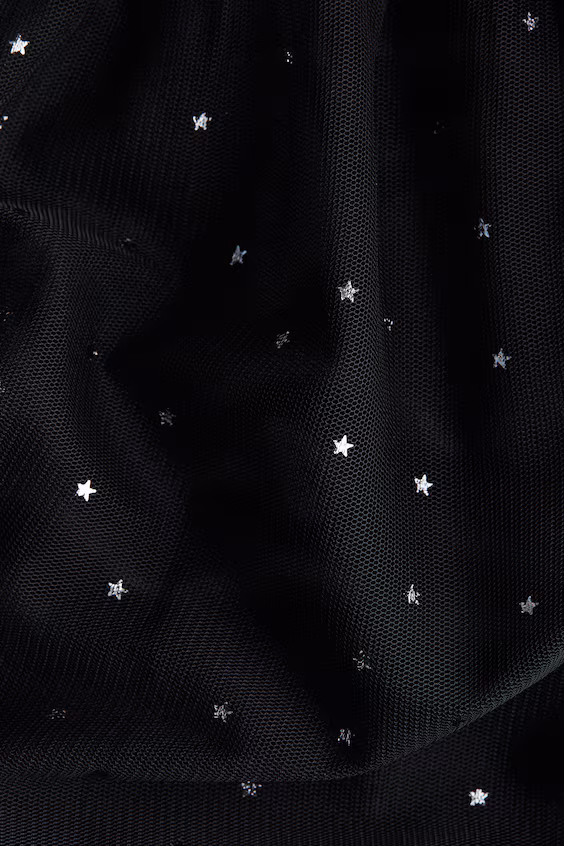 Платье из тюля с фольгированным принтом