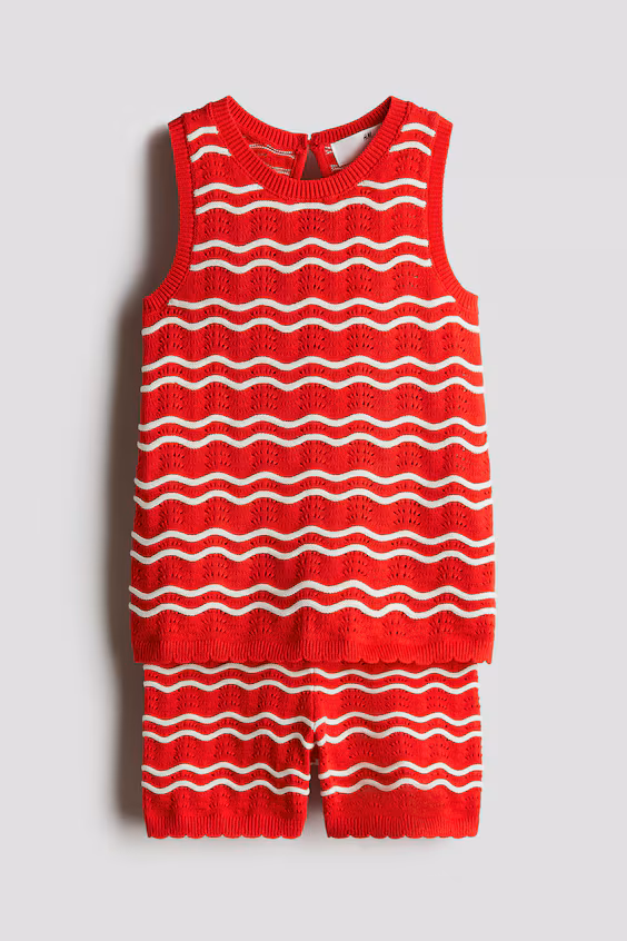 Комплект из 2 предметов из тонкой вязаной ткани