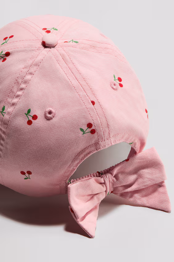 Бейсболка из хлопка с бантом