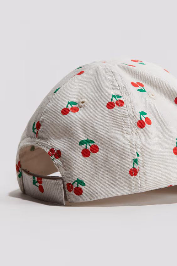 Бейсболка с принтом из хлопка