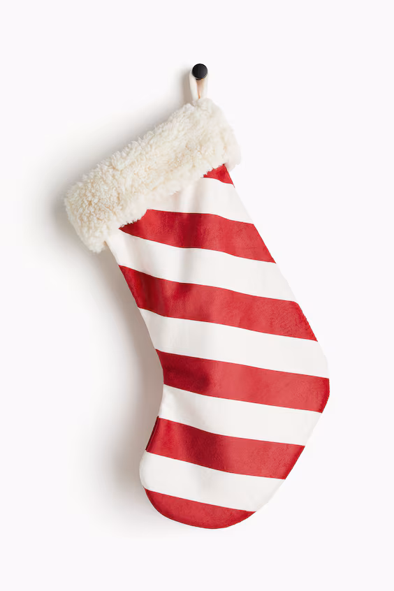 Носки на новый год в полоску