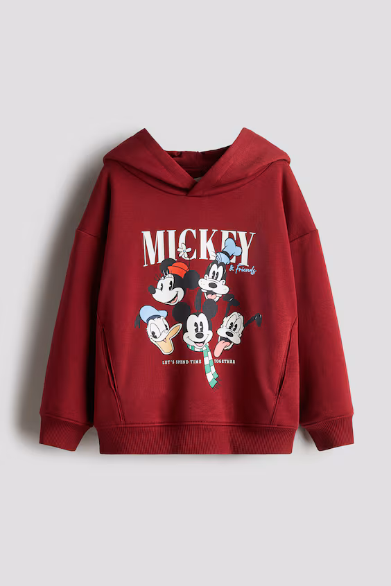 Худи с капюшоном и принтом