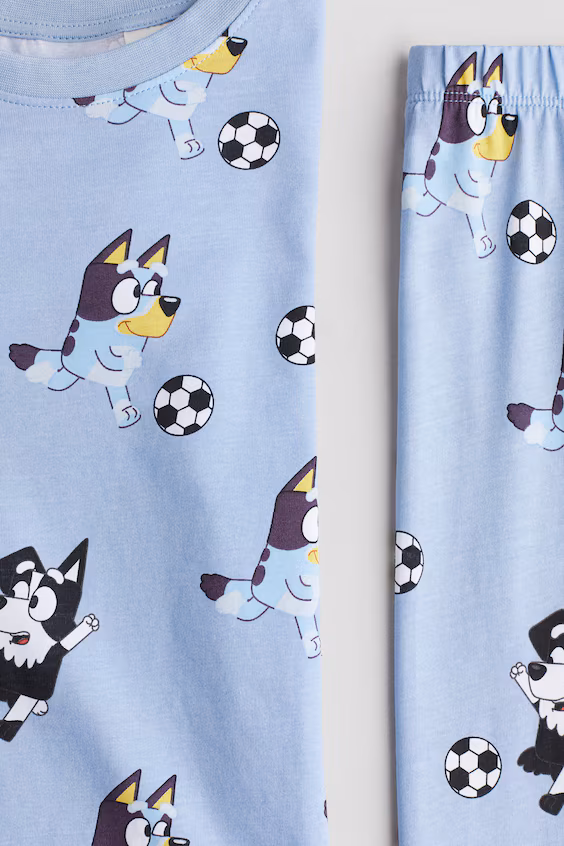 Пижама в полоску из хлопкового джерси