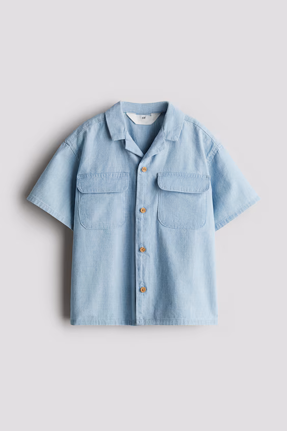 Рубашка из хлопка курортного стиля