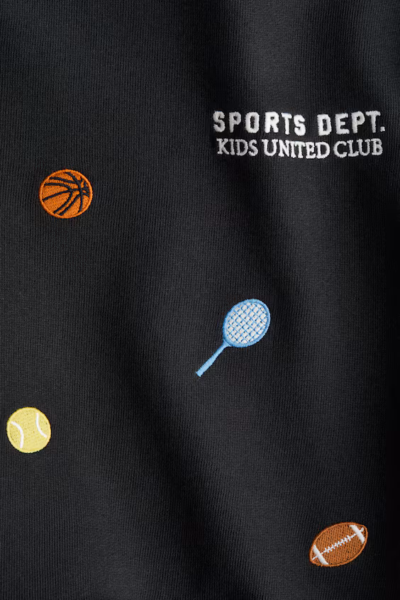 Свитшот с принтом и круглым вырезом