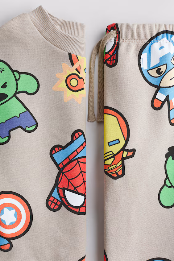 Комплект из 2 предметов из принтованного мольтона