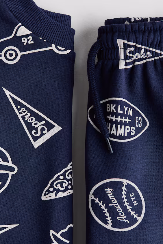 Комплект из 2 предметов в принтованном мольтоне