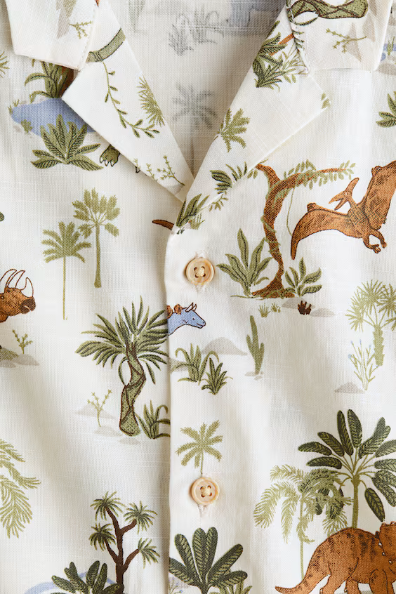 Рубашка с ресортным принтом