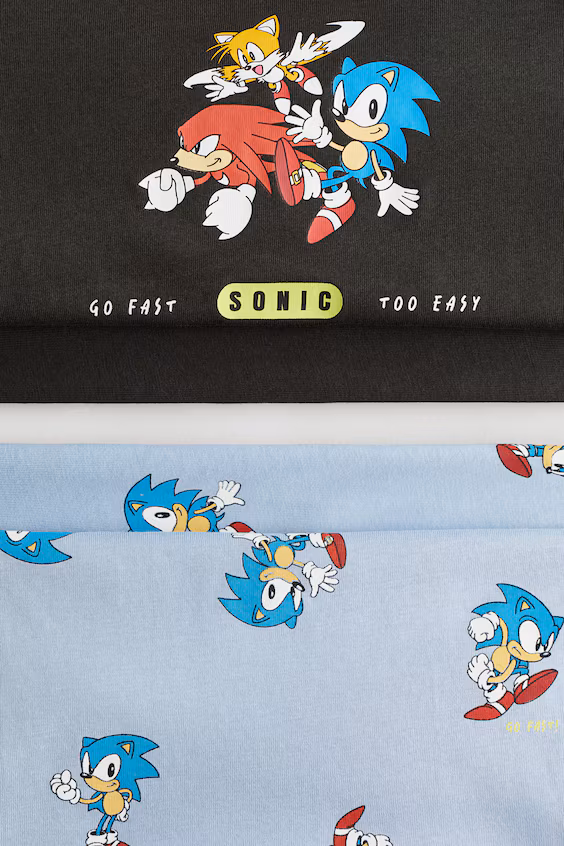 Набор из 2 пижам из хлопка с принтами