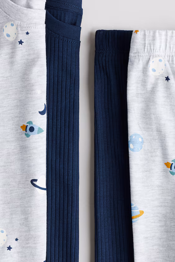 Набор из 2 пижам из хлопка с принтами