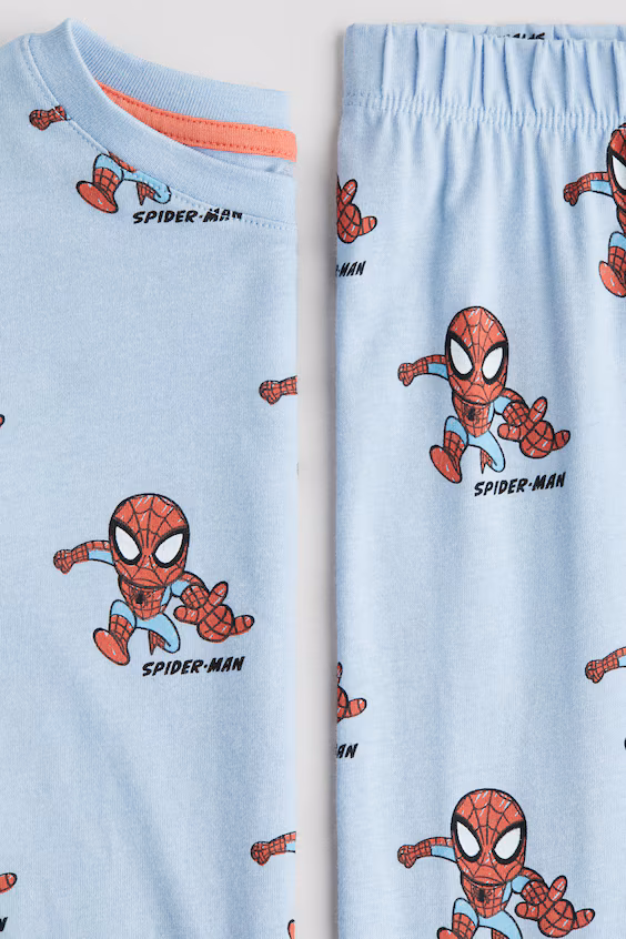 Пижама с рисунком из хлопкового джерси