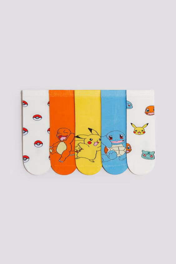 Набор из 5 пар носков с узором