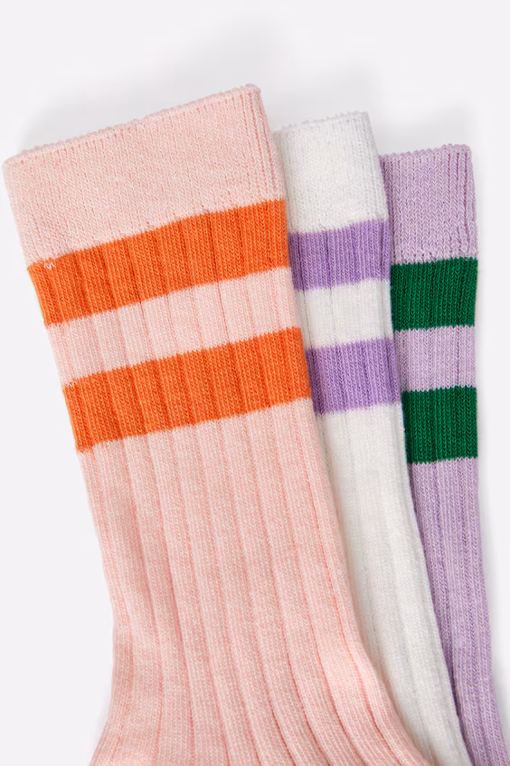 Комплект из 3 пар носков из рубчиковой ткани