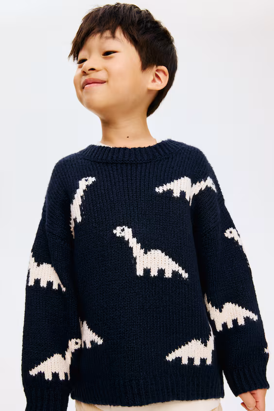 Джемпер из жаккардовой вязки