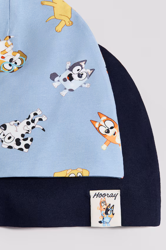 Набор из 2 шапок из джерси с узором