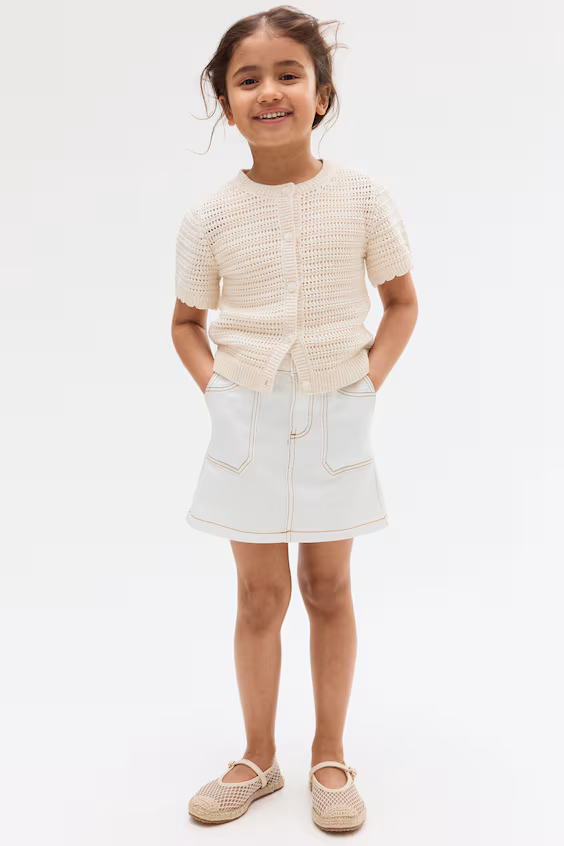 Юбка из хлопкового саржевого полотна