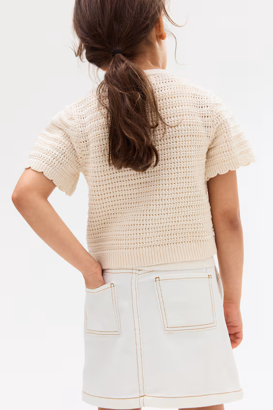 Юбка из хлопкового саржевого полотна