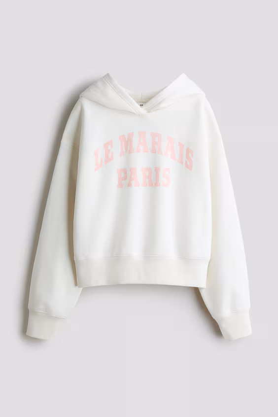 Оверсайз-толстовка с капюшоном и рисунком le marais