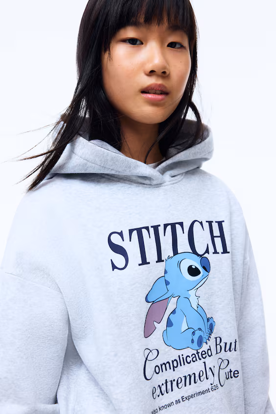 Толстовка с капюшоном и принтом