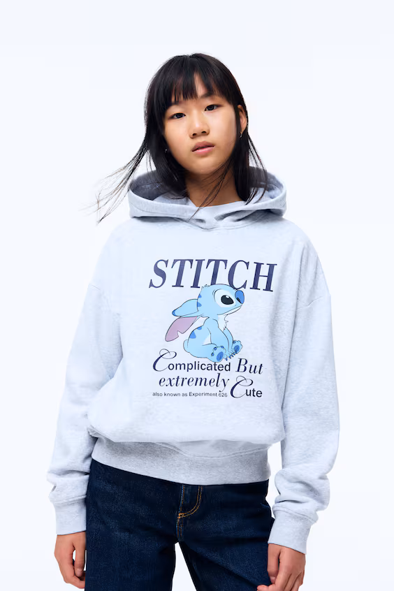 Толстовка с капюшоном и принтом