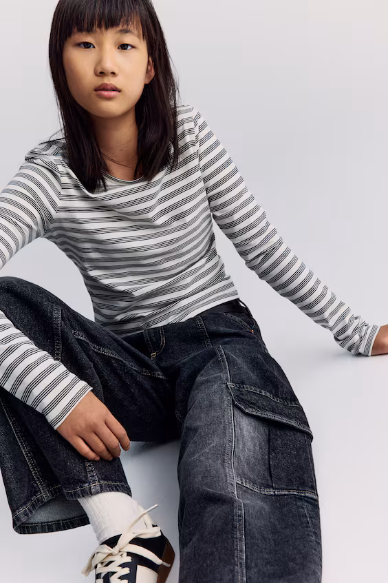 Джинсы карго свободного кроя