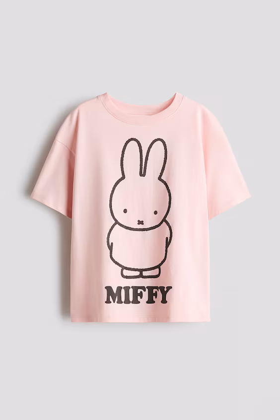 Футболка с принтом из хлопка