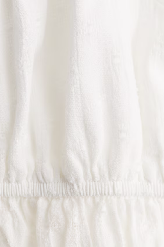 Блуза из хлопка с пышными складками