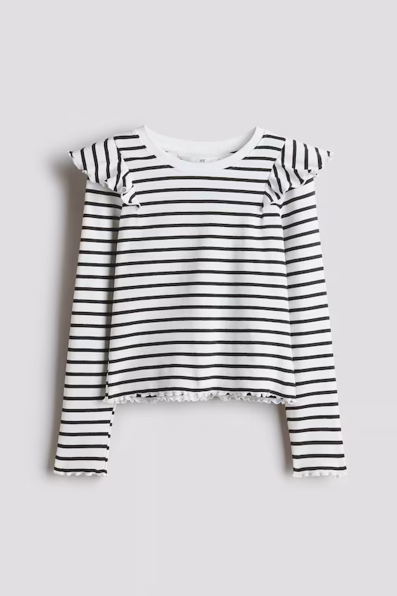 Свитер из хлопка с оборками