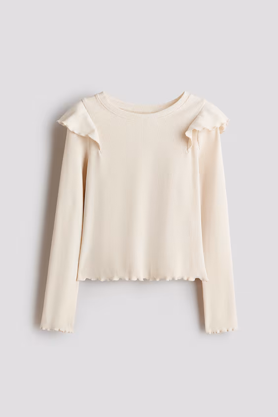 Свитер из хлопка с оборками