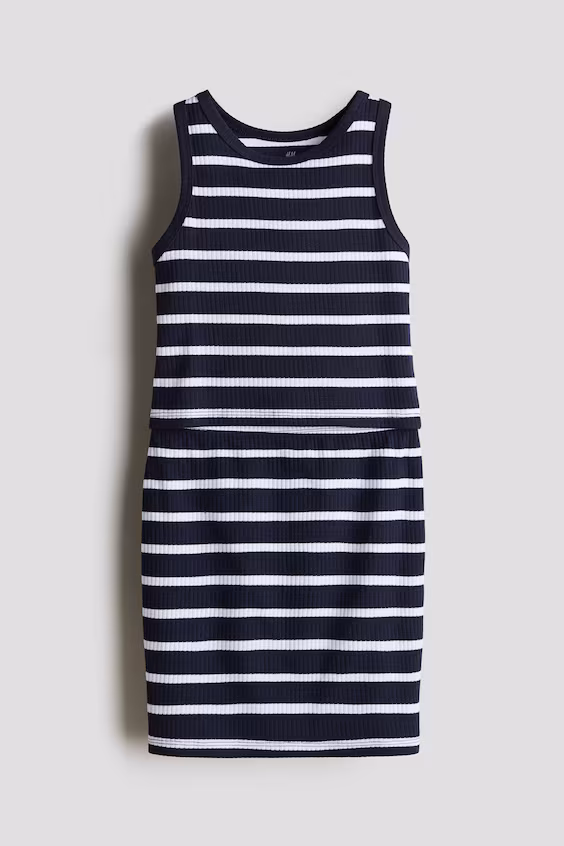 Комплект из 2-х рубчатых изделий из хлопка