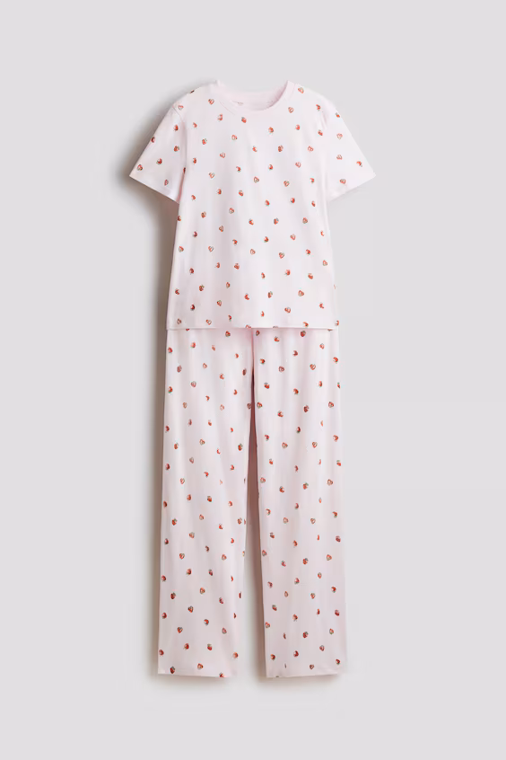 Пижама в цветочный узор из хлопка