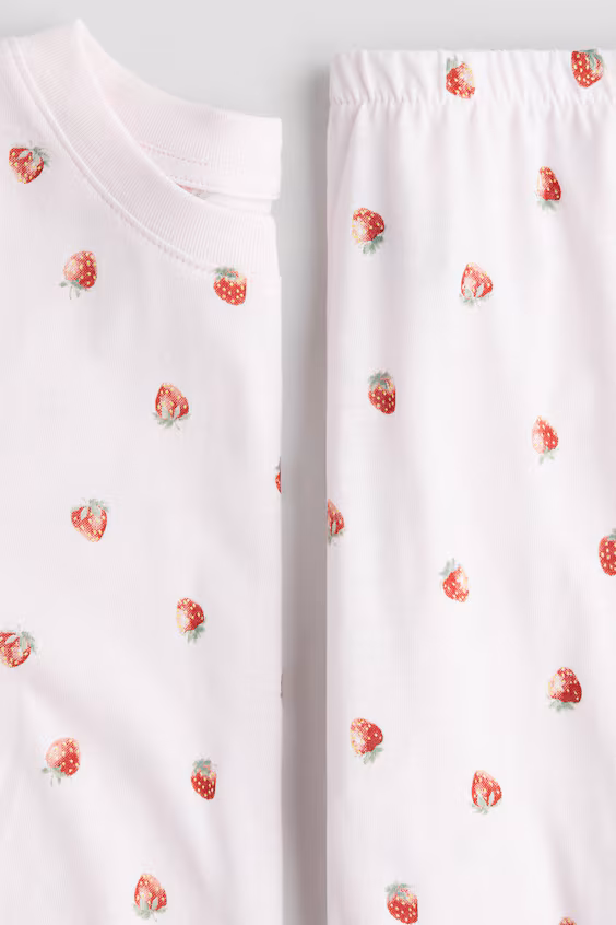 Пижама в цветочный узор из хлопка