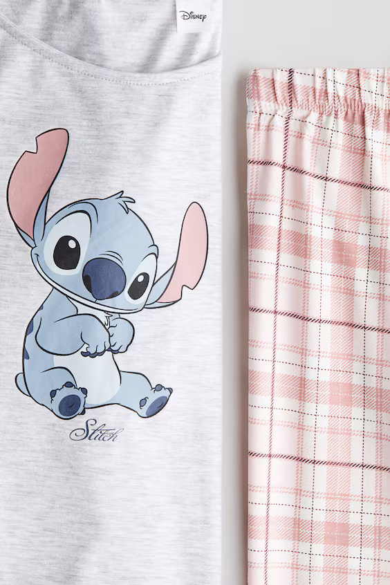 Пижама из хлопка в принт