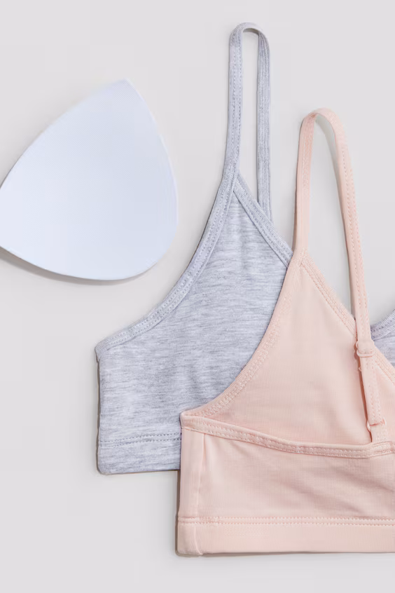 Набор из 2 коротких топов с подкладкой