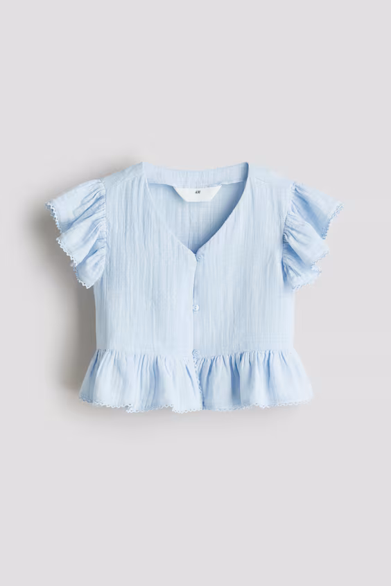 Блузка из хлопковой муселина