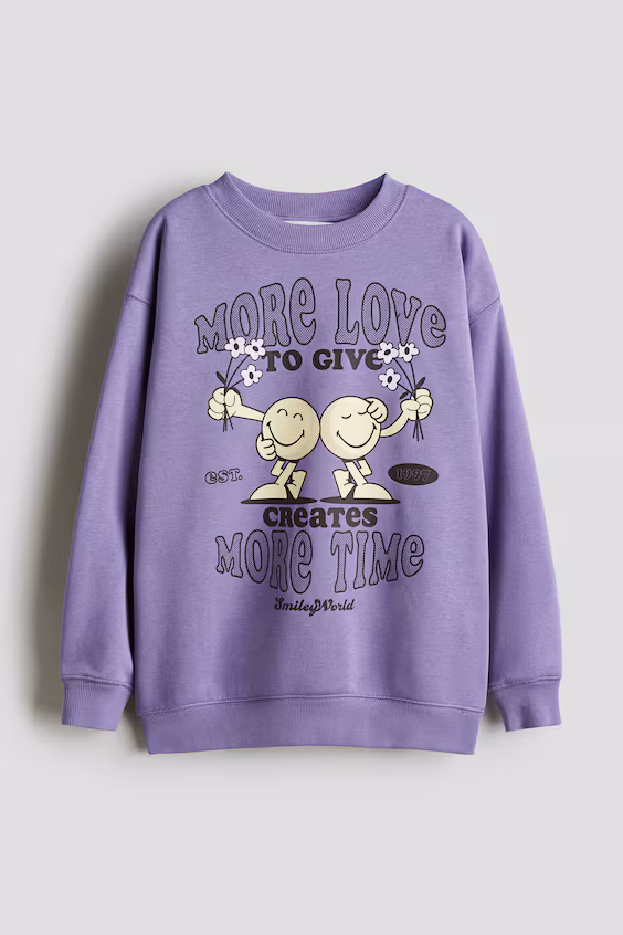 Оверсайз худи с принтом