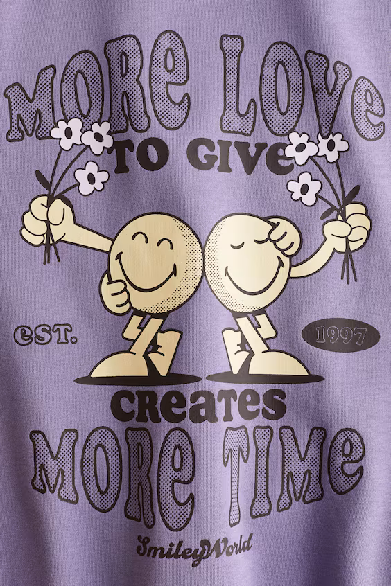 Оверсайз худи с принтом